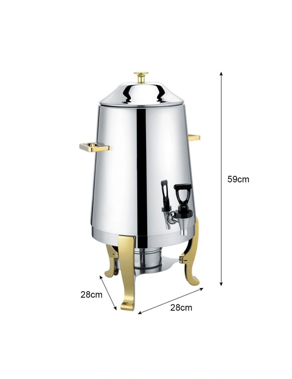 SOGA Stainless Steel Dispenser Beverage Juicer Commercial Buffet Drink Container Jug with Side Handles, hi-res image number null