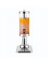 SOGA Single 3L Silver Stainless Steel Beverage Dispenser Ice Cylinder Clear Juicer Hot Cold Water Jug, hi-res