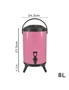SOGA 8X 8L Stainless Steel Insulated Milk Tea Barrel Hot and Cold Beverage Dispenser Container with Faucet Pink, hi-res