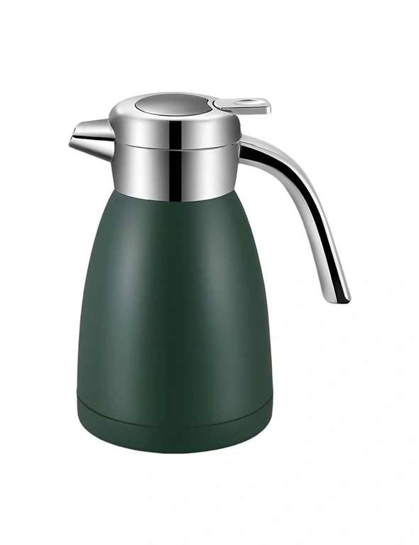 SOGA 1.2L Stainless Steel Kettle Insulated Vacuum Flask Water Coffee Jug Thermal Green, hi-res image number null