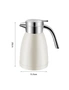 SOGA 1.8L Stainless Steel Kettle Insulated Vacuum Flask Water Coffee Jug Thermal White, hi-res