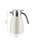 SOGA 2X 2.2L Stainless Steel Kettle Insulated Vacuum Flask Water Coffee Jug Thermal White, hi-res