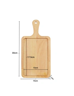 SOGA 30cm Rectangle Premium Wooden Oak Food Serving Tray Charcuterie Board Paddle Home Decor
