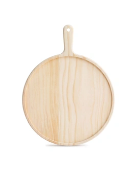 SOGA 6 inch Round Premium Wooden Pine Food Serving Tray Charcuterie Board Paddle Home Decor