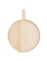 SOGA 7 inch Round Premium Wooden Pine Food Serving Tray Charcuterie Board Paddle Home Decor, hi-res