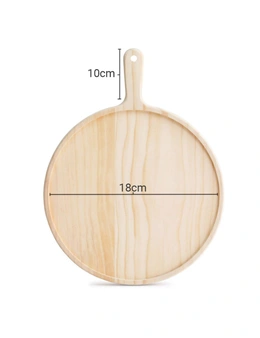 SOGA 7 inch Round Premium Wooden Pine Food Serving Tray Charcuterie Board Paddle Home Decor