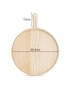 SOGA 12 inch Round Premium  Wooden Pine Food Serving Tray Charcuterie Board Paddle Home Decor, hi-res