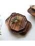 SOGA 25cm Octagon Wooden Acacia Food Serving Tray Charcuterie Board Centerpiece  Home Decor, hi-res