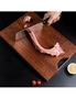 SOGA 48cm Rectangular Wooden Ebony Butcher Block Non-slip Chopping Food Serving Tray Charcuterie Board, hi-res