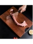 SOGA 2X 50cm Rectangular Wooden Ebony Butcher Block Non-slip Chopping Food Serving Tray Charcuterie Board, hi-res