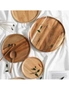 SOGA 20cm Brown Round Wooden Centerpiece Serving Tray Board Home Decor, hi-res