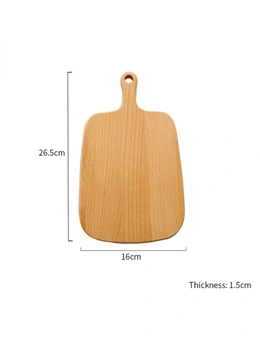 SOGA 26cm Brown Rectangle Wooden Serving Tray Chopping Board Paddle with Handle Home Decor