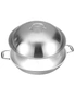 SOGA 3-Ply 38cm Stainless Steel Double Handle Wok Frying Fry Pan Skillet with Lid, hi-res