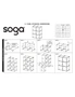 SOGA 3 Tier 6-Cube Portable Wardrobe Divide-Grid Modular Storage Organiser Foldable Closet, hi-res