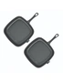 SOGA 23.5cm Square Non-stick Cast Iron Frypan with Handle 2pack, hi-res