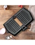 SOGA Rectangular Cast Iron Griddle Grill Frying Pan with Folding Wooden Handle, hi-res