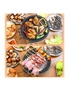 SOGA 2X Medium Cast Iron Round Stove Charcoal Table Net Grill Japanese Style BBQ Picnic Camping with Wooden Board, hi-res