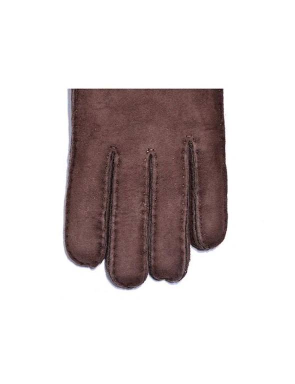 UGG 'Carly' Sheepskin Leather Suede Button Gloves Womens, hi-res image number null