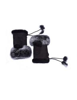 UGG 'Cindy' Fingerless Sheepskin Leather Gloves Womens