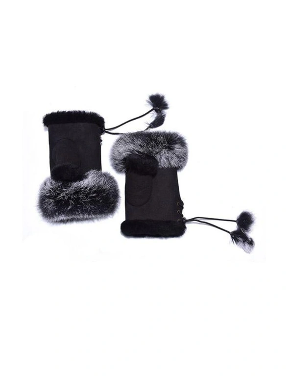UGG 'Cindy' Fingerless Sheepskin Leather Gloves Womens, hi-res image number null