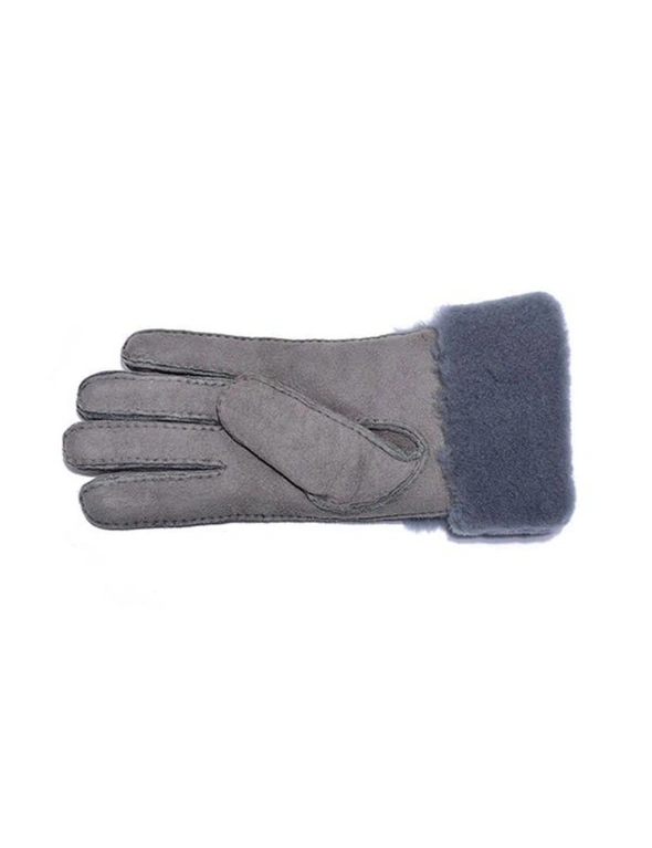 UGG Sheepskin 'Cora' Leather Double Cuff Gloves Womens, hi-res image number null