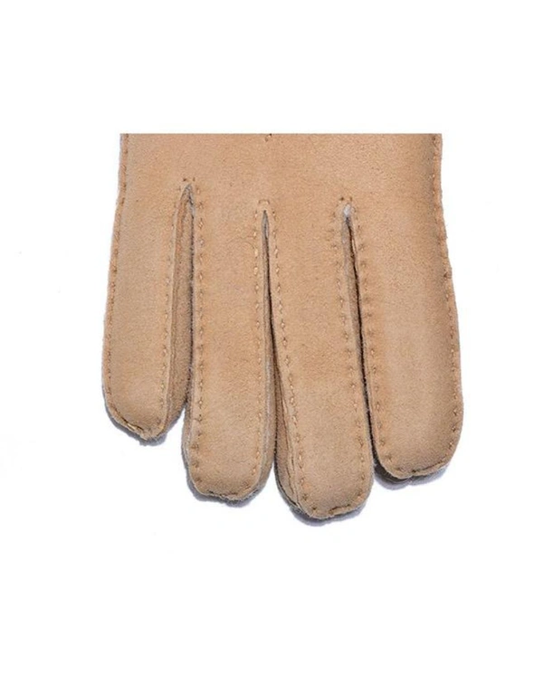 UGG Sheepskin 'Cora' Leather Double Cuff Gloves Womens, hi-res image number null