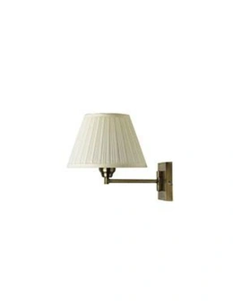 Traditional Swing Arm Wall Light With Fabric Shade