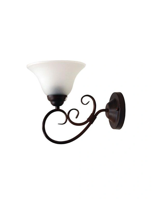 Bronze Traditional Frost Wall Light, hi-res image number null