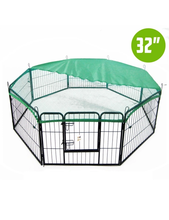 Paw Mate 8 Heavy Duty Panel Foldable Pet Playpen 32" w/ Cover, hi-res image number null