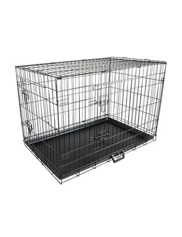 Paw Mate 42" Foldable Metal Wire Dog Cage with Removable Tray