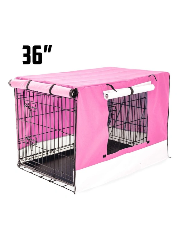 Paw Mate Foldable Metal Wire Dog Cage w/ Cover, hi-res image number null