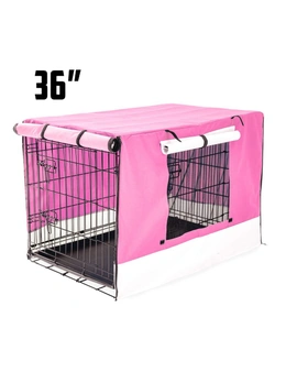 Paw Mate Foldable Metal Wire Dog Cage w/ Cover