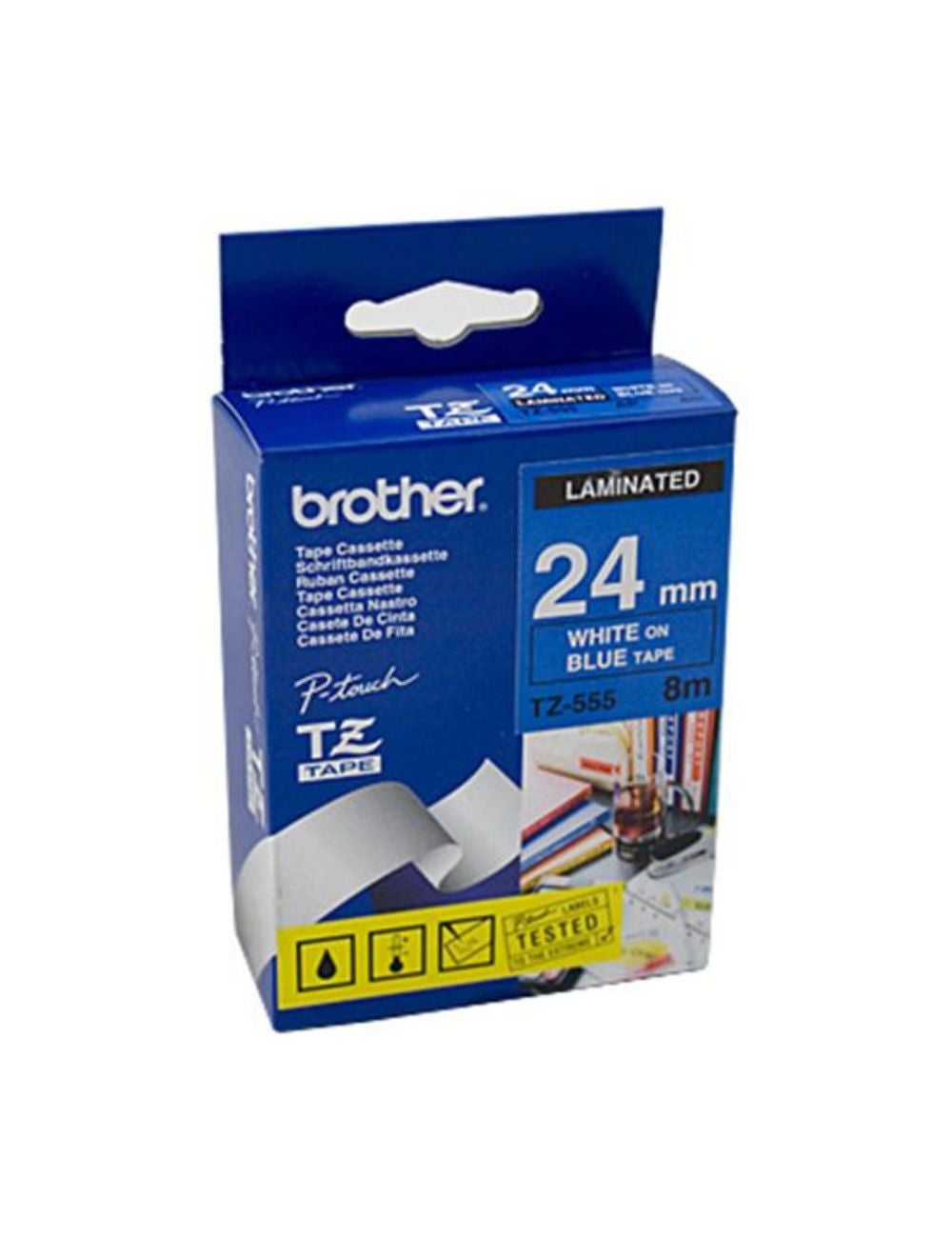 Brother TZe555 Labeling Tape Laminated 12 Mm | Rivers Australia