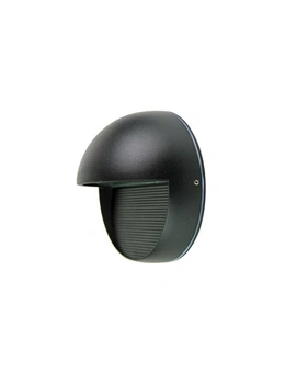 Led 6W Round Outdoor Sconce Ip54 Black