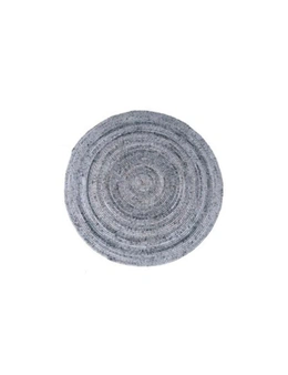 Wrap Indigo Round Wool Rug 100cm