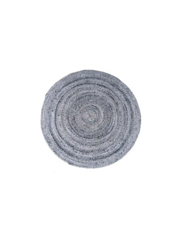 Wrap Indigo Round Wool Rug 100cm, hi-res image number null