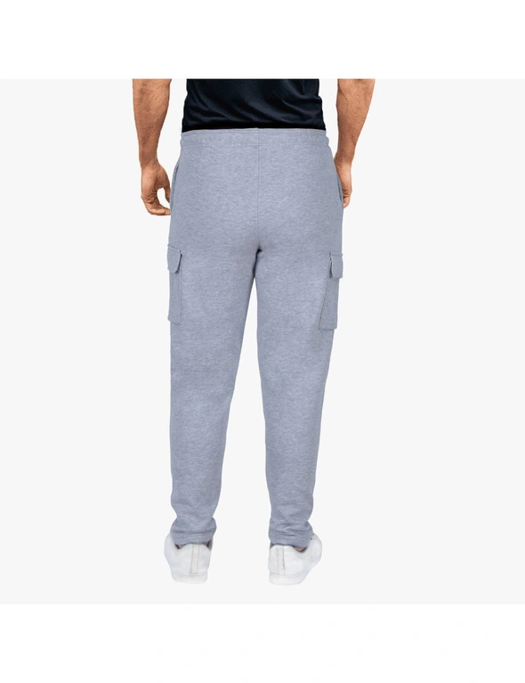 Sleepdown Essentials Mens Cargo Fleece Pants - Black, Small