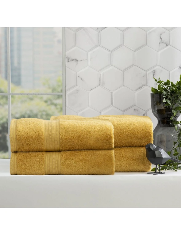 Renee Taylor Stella 650 GSM Bamboo Cotton 4 Pack Bath Sheet, hi-res image number null