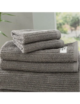 Renee Taylor Cobblestone 650 GSM Cotton Ribbed Towel Packs 7pc