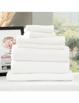 Renee Taylor Cobblestone 650 GSM Cotton Ribbed Towel Packs 7pc