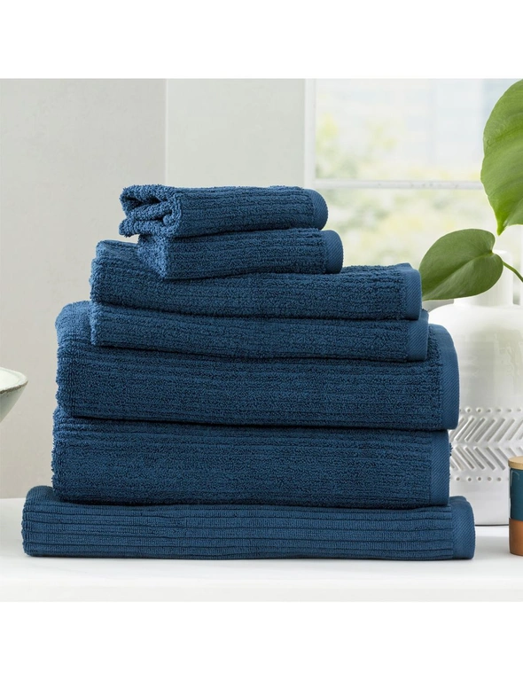 Renee Taylor Cobblestone 650 GSM Cotton Ribbed Towel Packs 7pc, hi-res image number null