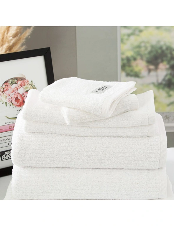 Renee Taylor Cobblestone 650 GSM Cotton Ribbed Towel Packs 2pc BS, hi-res image number null