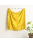 Renee Taylor Wave Cotton Chenille Vintage Washed Tufted Throw Mustard, hi-res