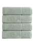 Renee Taylor Cambridge 650 GSM Textured 4 Pack Bath Towel Eucalyptus, hi-res