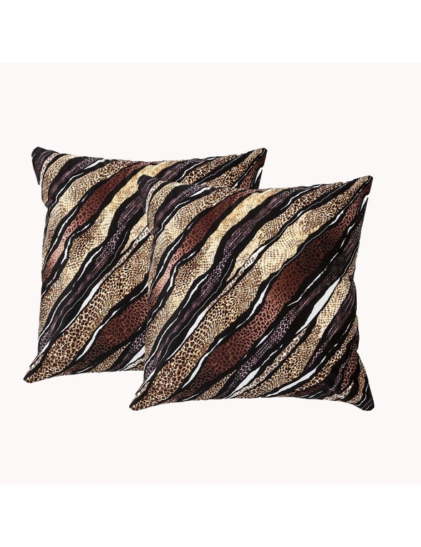 Renee Taylor Poly Velvet Printed Cushion Filled - Twin Pack, hi-res image number null