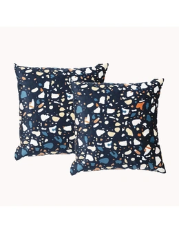 Renee Taylor Poly Velvet Printed Cushion Filled - Twin Pack