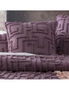 Renee Taylor Riley Vintage Washed Cotton Chenille Tufted Quilt Cover Set Grape, hi-res