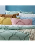 Renee Taylor Moroccan 100% Cotton Chenille Vintage washed Tufted Quilt cover Set Willow, hi-res