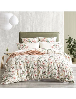 Renee Taylor Cavallo French Linen Printed Quilt cover set Banksia