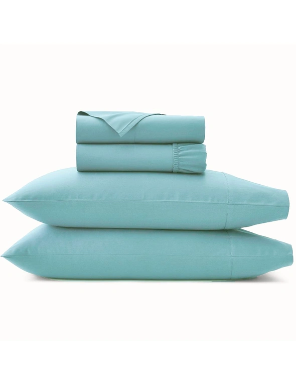 Park Avenue 500 Thread Count Natural Cotton Sheet Set  Turquoise, hi-res image number null